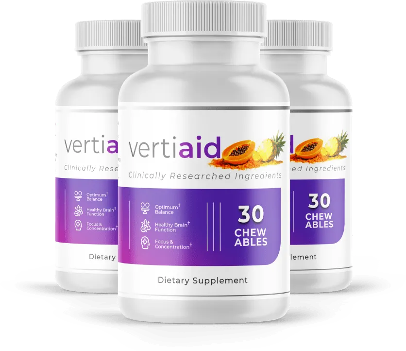 3 bottles of VertiAid Vertigo Relief & Inner Ear Balance Support